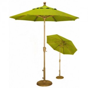 Push-button tilt umbrella