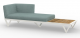 Bondi Belle Sofa Chaise w/Teak Side Table