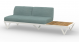 Bondi Belle 2-Seat Armless Sofa w/Teak Side