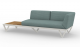 Bondi Belle 2-Seat Left Arm Sofa w/Teak Side Table