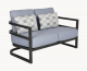 Gala Cushion Aluminum Loveseat
