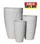 Vietnamese White Honeycomb Planter Set of 3