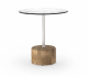 Glyph Tea Table 23.5” HPL Top/Teak Base