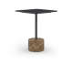 Glyph Bistro Table Square 23.5” HPL Top/Teak Base