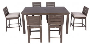 Sedona 7 peice counter patio table bar set