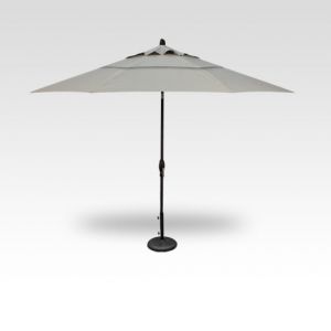 11' Auto Tilt Market Umbrella - Silver Linen