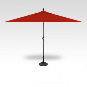 8’ x 10’ Auto Tilt Market Outdoor Patio Red Umbrella 