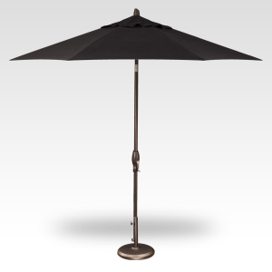 9' Button Tilt Market Umbrella - Black