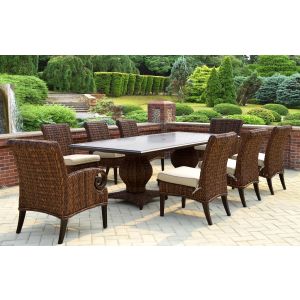 Antigua Wicker Dining 9-Piece Set