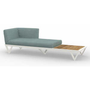 Bondi Belle Sofa Chaise w/Teak Side Table