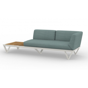 Bondi Belle 2-Seat Left Arm Sofa w/Teak Side Table