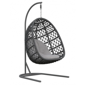 Amelia Woven Rope Hanging Chair W/Stand