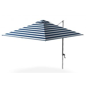 Aurora Square Cantilever Umbrella - Navy Stripe