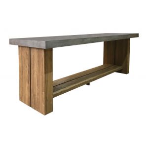 Perpetual 118" Mykonos Bar Table - Grey