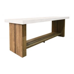 Perpetual 118" Mykonos Bar Table - White
