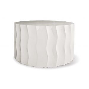 Perpetual Wave Wide Accent Table - White