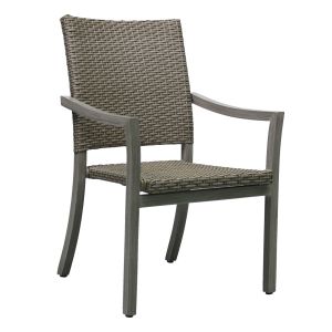 Scottsdale Wicker Arm Chair in Driftwood   Sets of 4