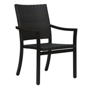 Scottsdale Wicker Arm Chair in Walnut   Sets of 4