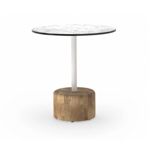 Glyph Tea Table 23.5” HPL Top/Teak Base