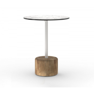 Glyph Bistro Table 23.5” HPL Top/Teak Base