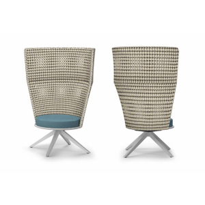 Daisy Swivel Lounge Chair High Back (Alu Legs)