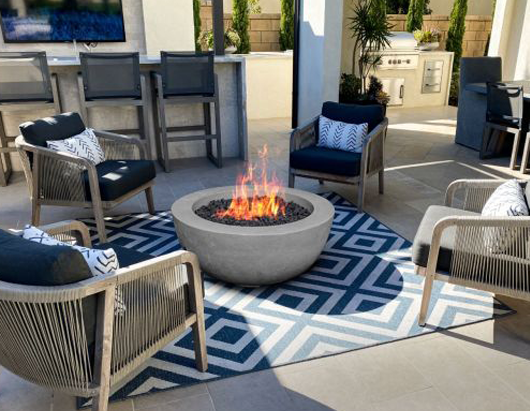 Round Moderno 8 Concrete Firepit